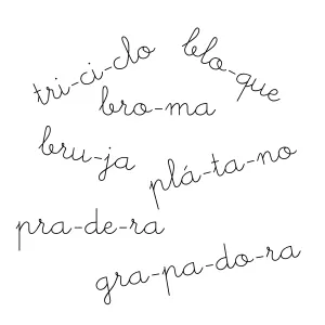 Palabras trabadas para dictado